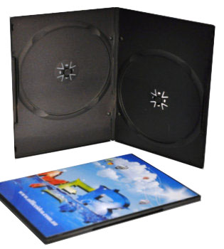 Double Ultra Slim DVD Case Black (7mm)